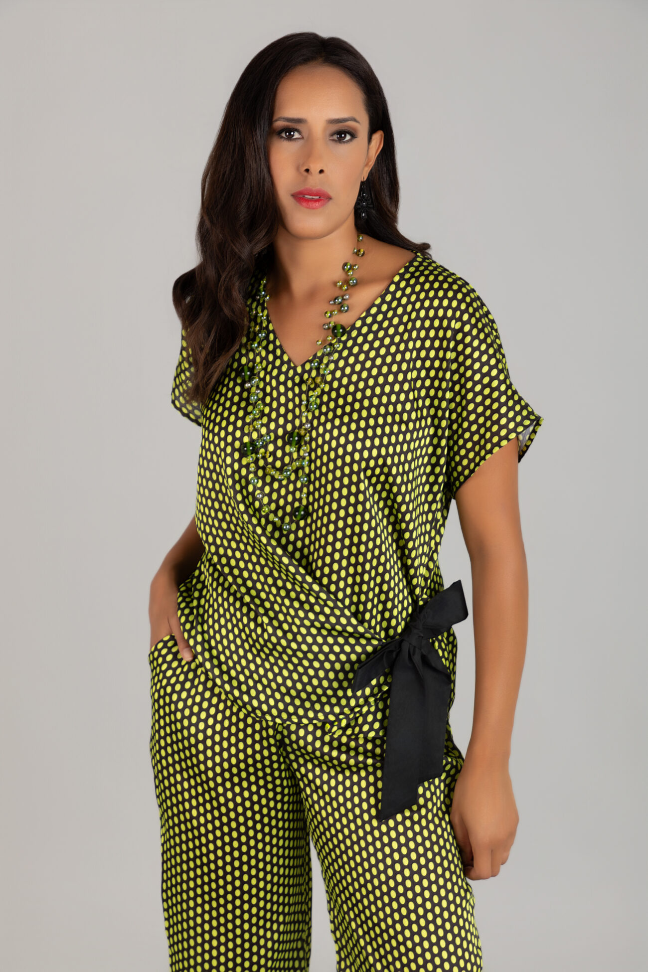 BipBip - Moda española y tienda de ropa para mujer BLUSA ESTAMPADA TOPOS CON LAZADA