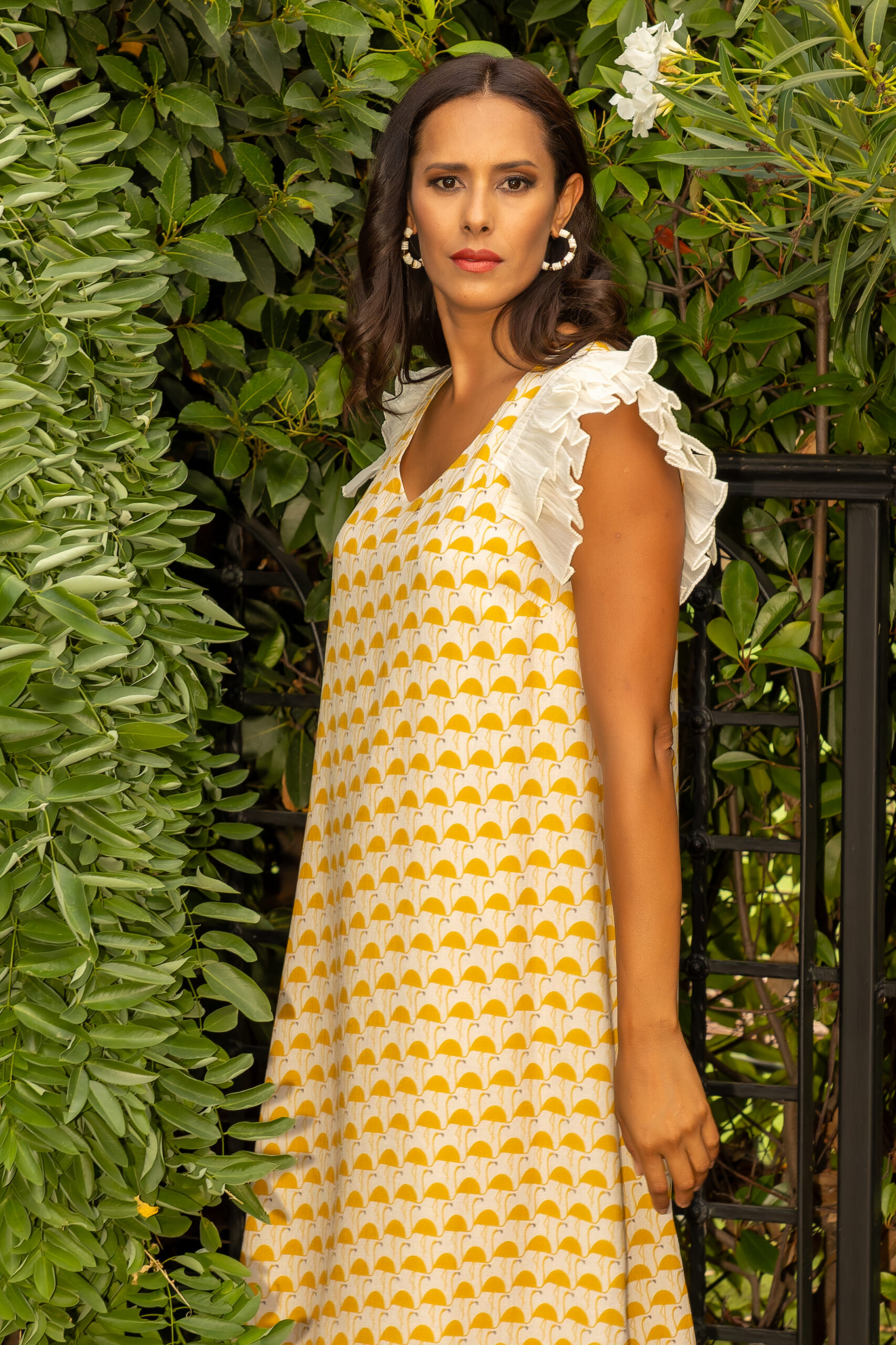 VESTIDO TEJIDO ESTAMPADO FLAMINGOS - Imagen 3