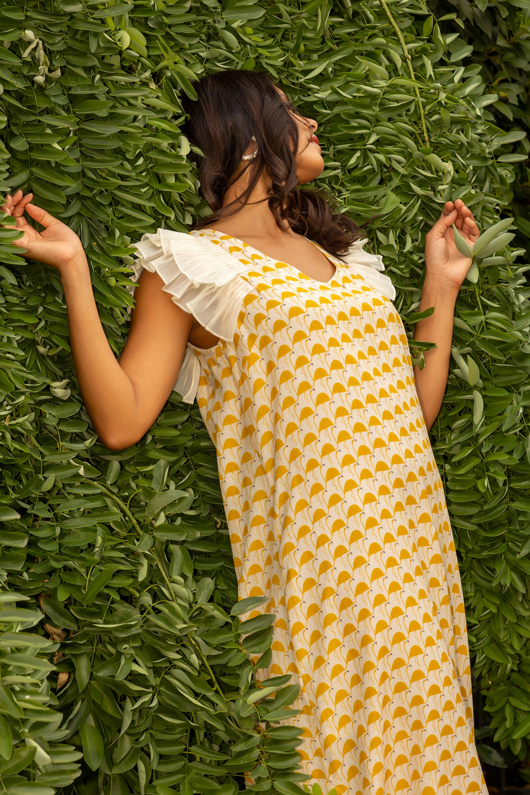 VESTIDO TEJIDO ESTAMPADO FLAMINGOS - Imagen 2
